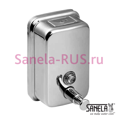Нержавеющий дозатор жидкого мыла 0,5л SLZN 07 арт: 95070 Sanela Чехия (фото, схема)