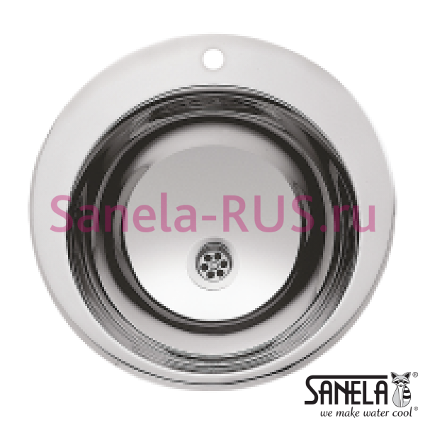 Нержавеющая круглая встраиваемая раковина 360мм SLUN 28A Нержавеющая круглая встраиваемая раковина 360мм SLUN 28A
