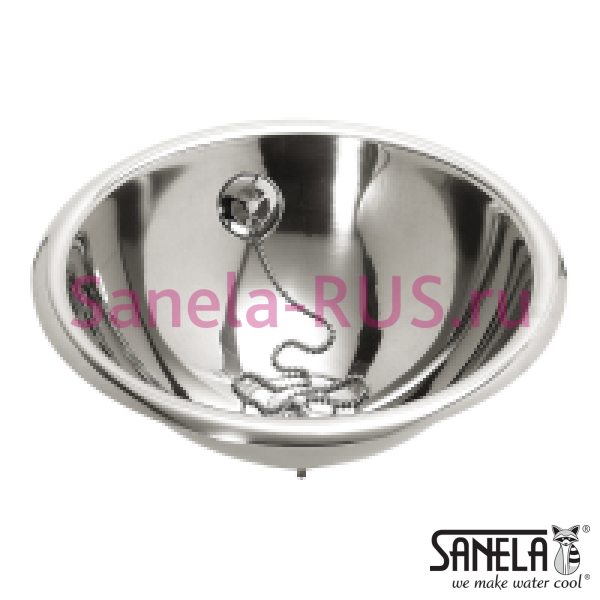 Нержавеющая круглая встраиваемая раковина 320мм SLUN 44 Нержавеющая круглая встраиваемая раковина 320мм SLUN 44