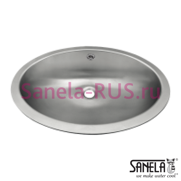 Нержавеющая овальная встраиваемая раковина SLUN 63 Нержавеющая овальная встраиваемая раковина SLUN 63