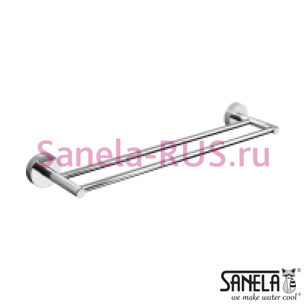 Нержавеющий двойной полотенцедержатель SLZD 10