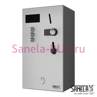 Монетный и жетонный автомат для 1-3 душей, выбор пользователем SLZA 01LM арт: 88015 Sanela Чехия (фото, схема)