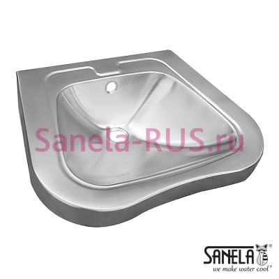 Нержавеющая раковина для инвалидов SLUN 66 арт: 93660 Sanela Чехия (фото, схема)