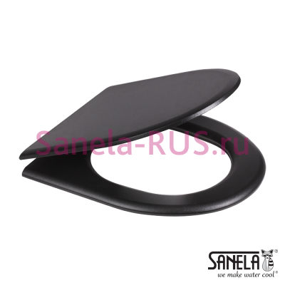 Чёрное пластмассовое сиденье для унитаза SLZN 31C арт: 95313 Sanela Чехия (фото, схема)