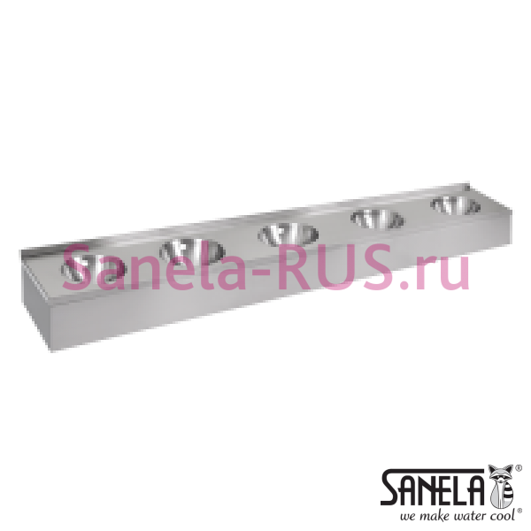 Нержавеющая раковина с пятью чашами с облицовкой SLUN 61P Нержавеющая раковина с пятью чашами с облицовкой SLUN 61P